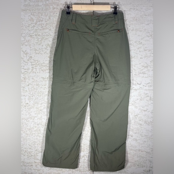 L.L. BEAN Women's Green Nylon Convertible Zip Pants/Shorts Size 10 Hiking Camp - Picture 8 of 9